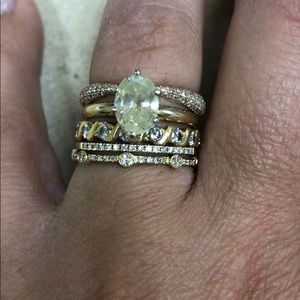 💎💎💎Diamond solitaire ring with band💎💎💎